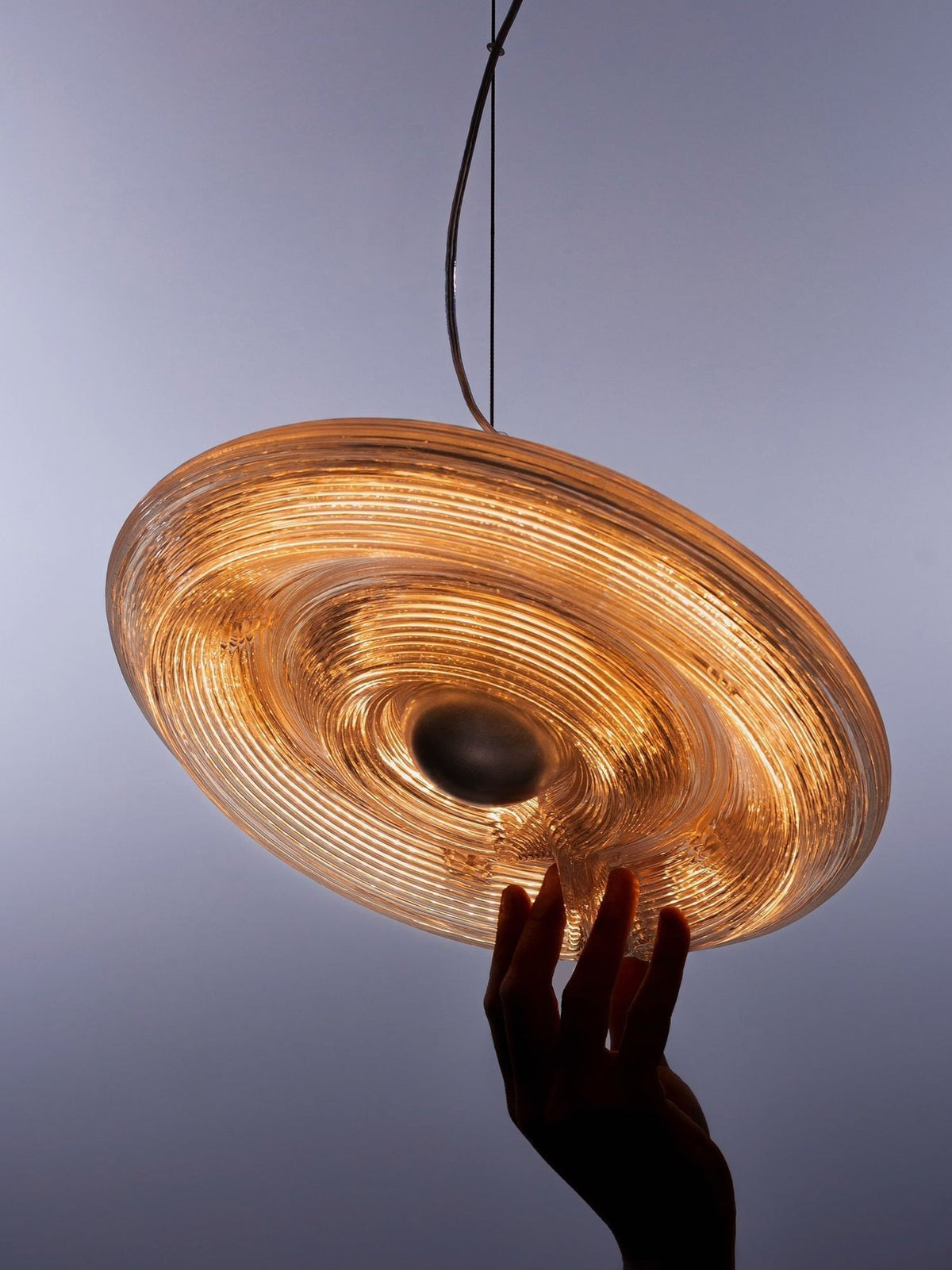 Ocrf lampa wisząca Ripple ze szkła