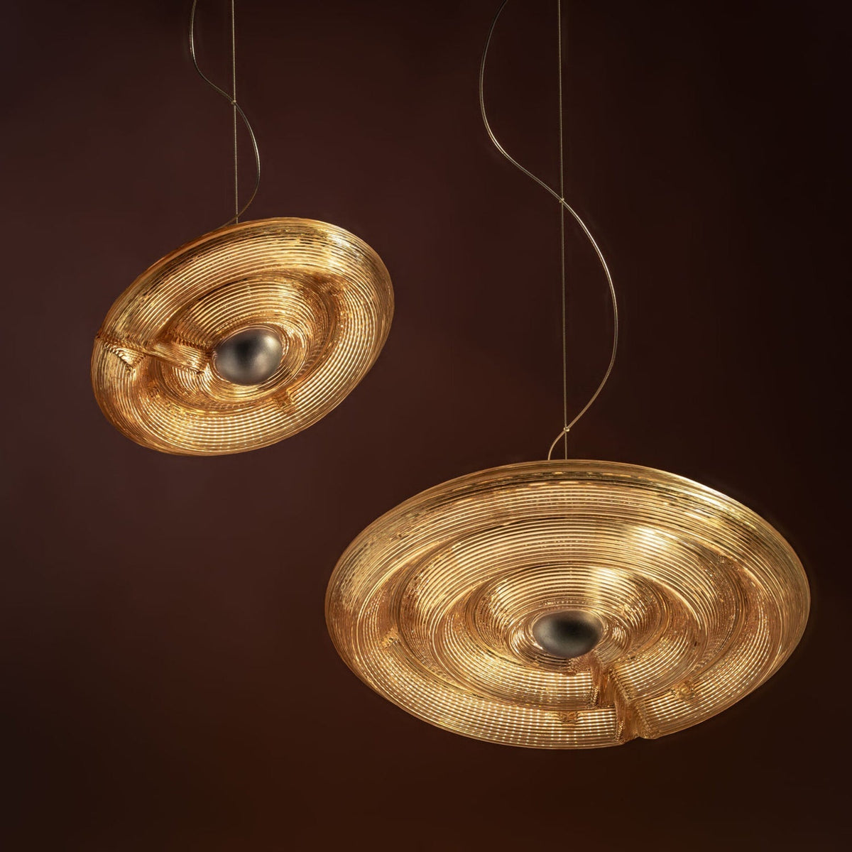 Ocrf lampa wisząca Ripple ze szkła