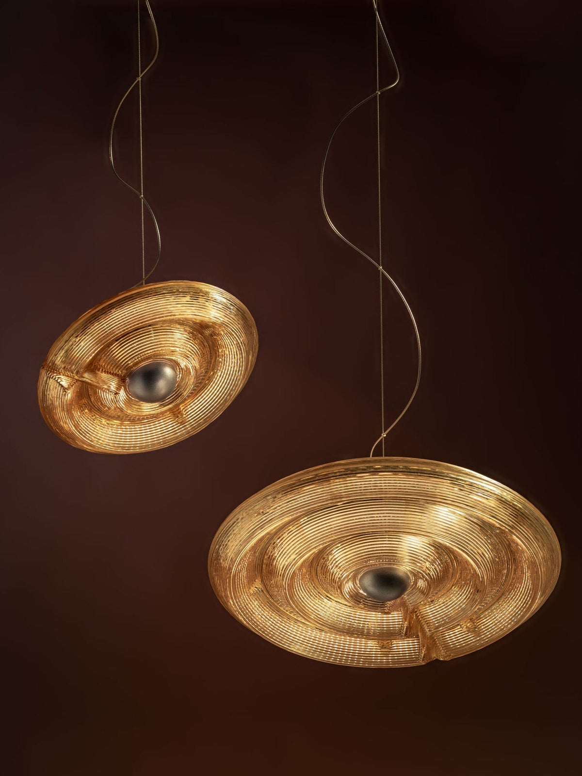Ocrf lampa wisząca Ripple ze szkła