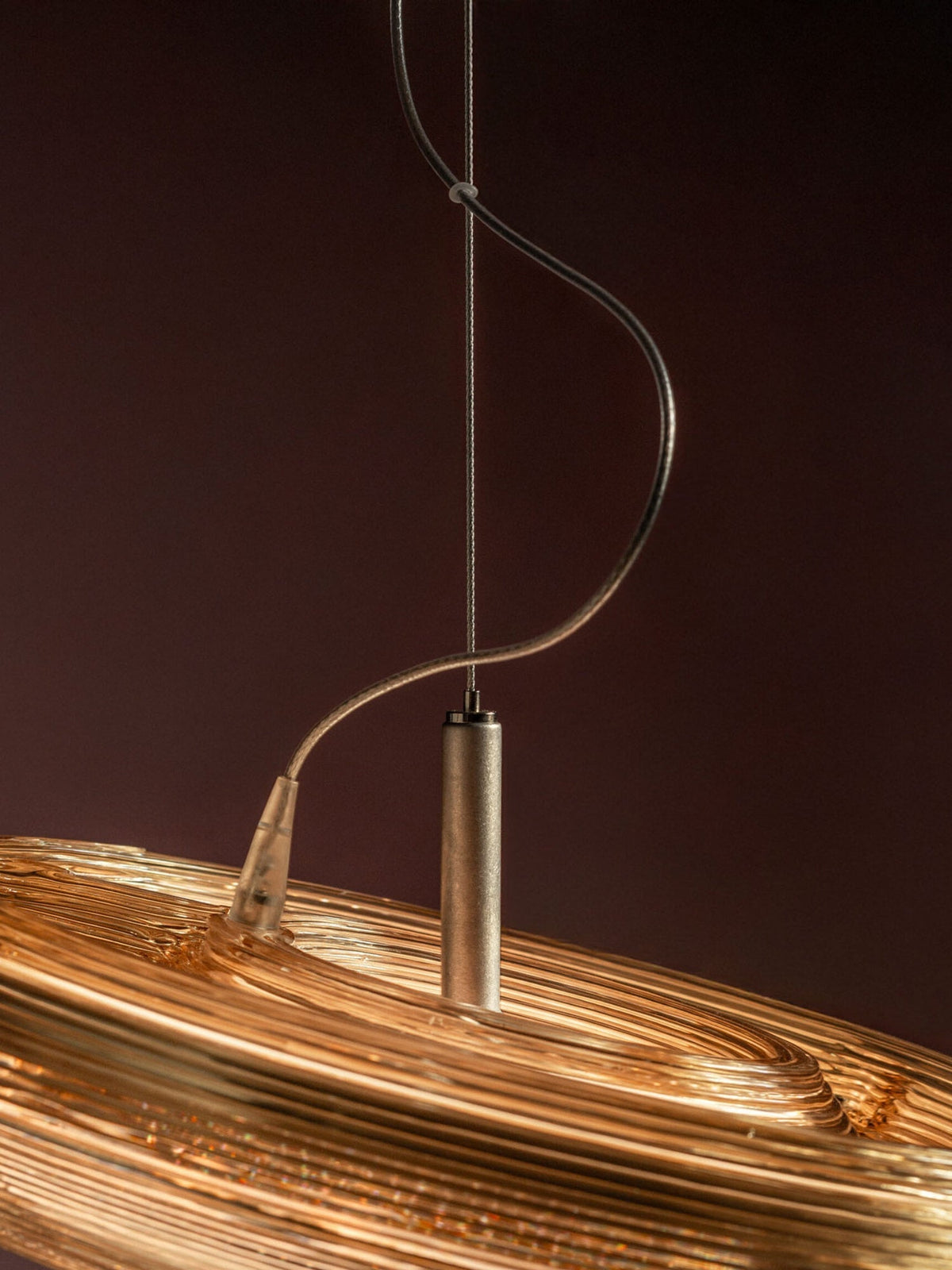 Ocrf lampa wisząca Ripple ze szkła