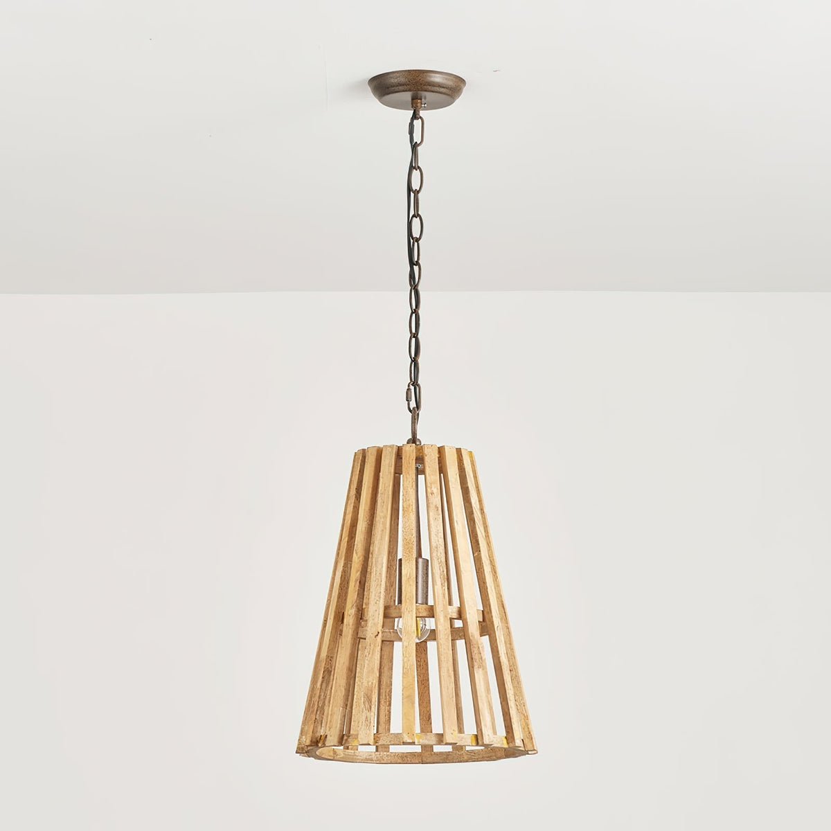 Avsolel lampa wisząca z drewna