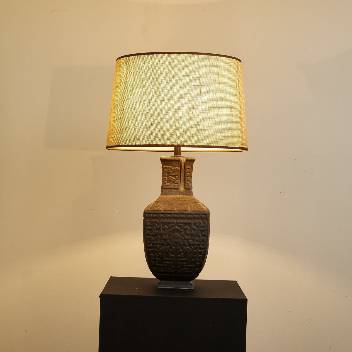 Echo lampka stołowa vintage z płótna