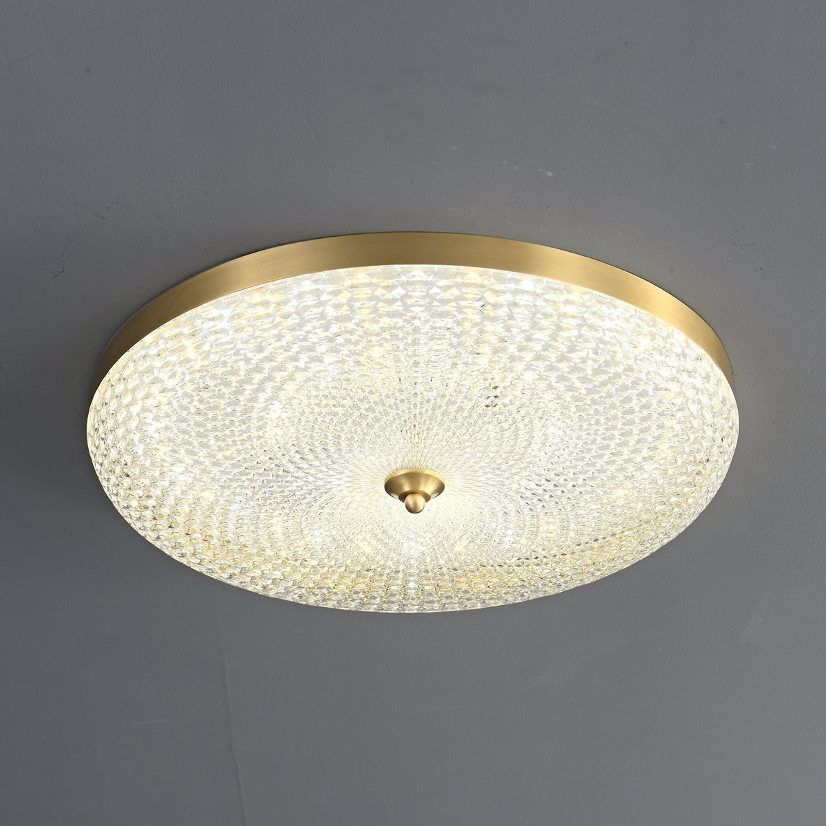 Orlena nowoczesna minimalistyczna lampa sufitowa z miedzi i akrylu