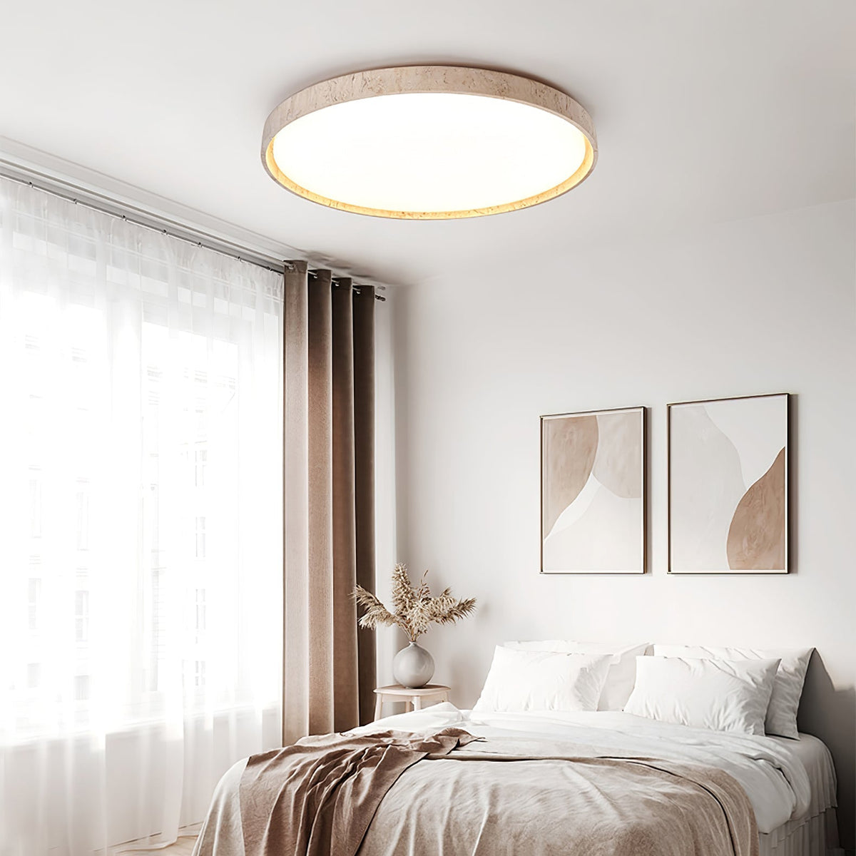 Travertine Round lampa sufitowa