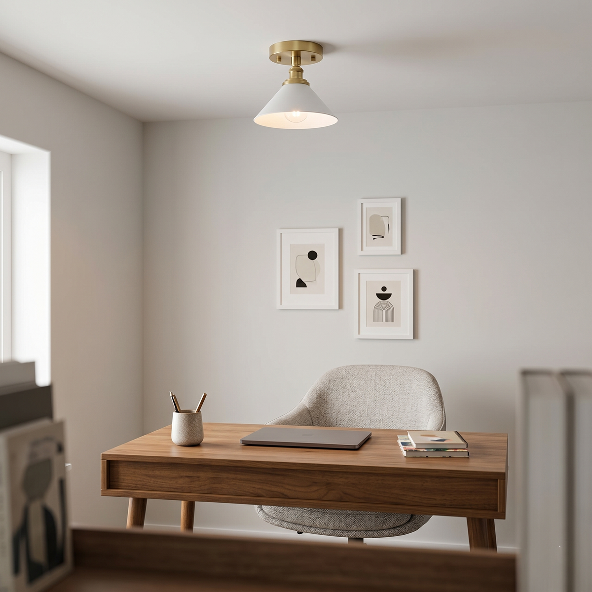 Aureleon minimalistyczna lampa sufitowa z miedzi