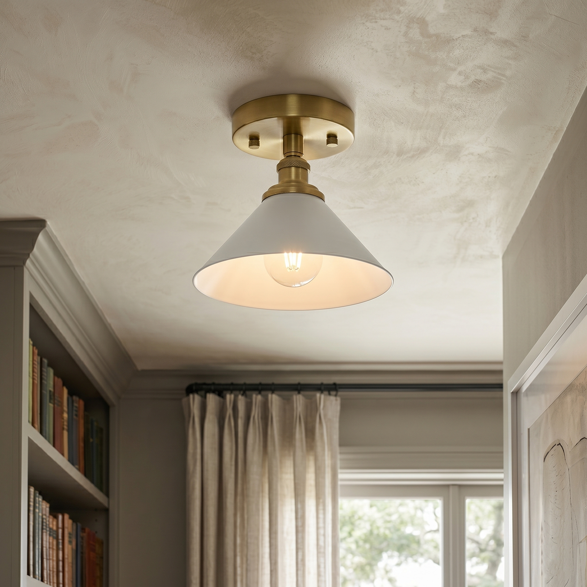 Aureleon minimalistyczna lampa sufitowa z miedzi