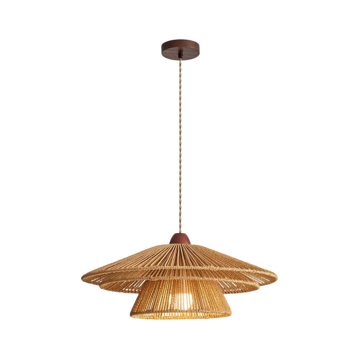 Brackenford Lampa Wisząca Z Papierowego Sznurka