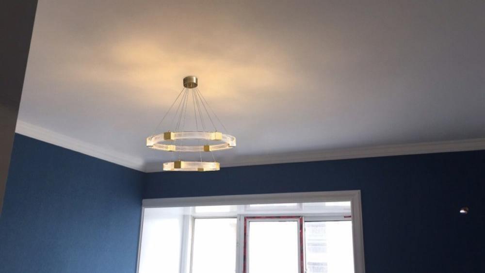 Eurdora nowoczesny minimalistyczny żyrandol w kształcie pierścienia z LED