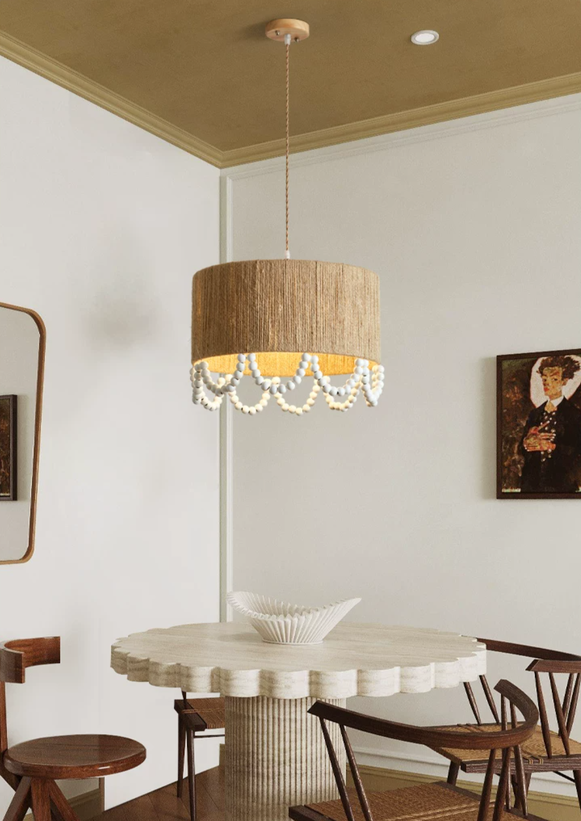 Osberhurst Lampa wisząca z liny konopnej