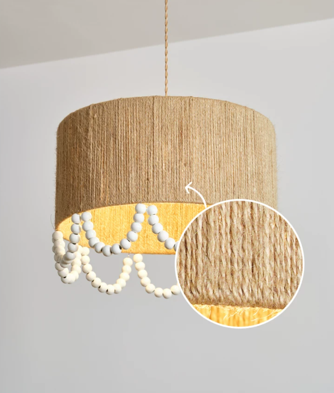 Osberhurst Lampa wisząca z liny konopnej