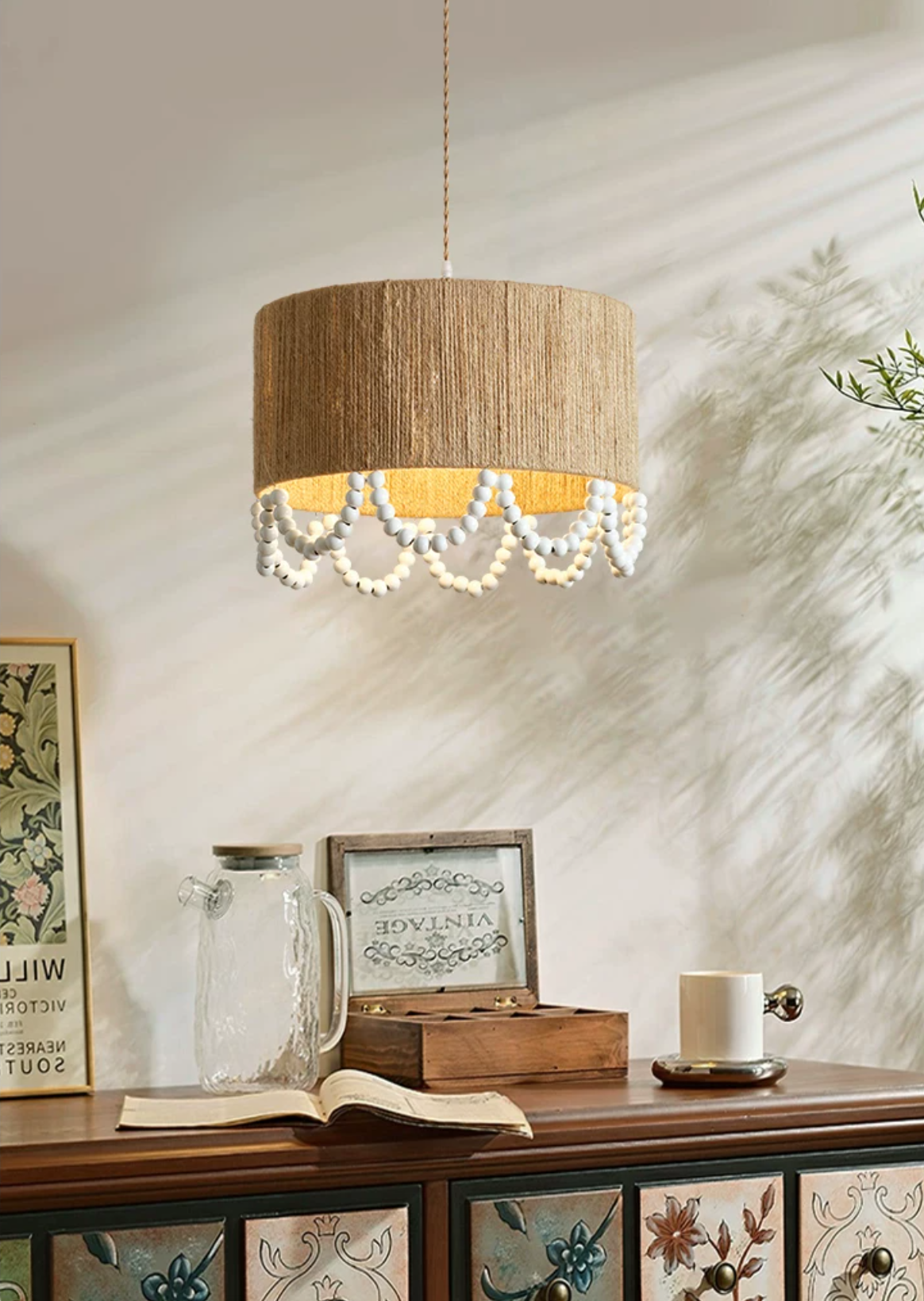 Osberhurst Lampa wisząca z liny konopnej