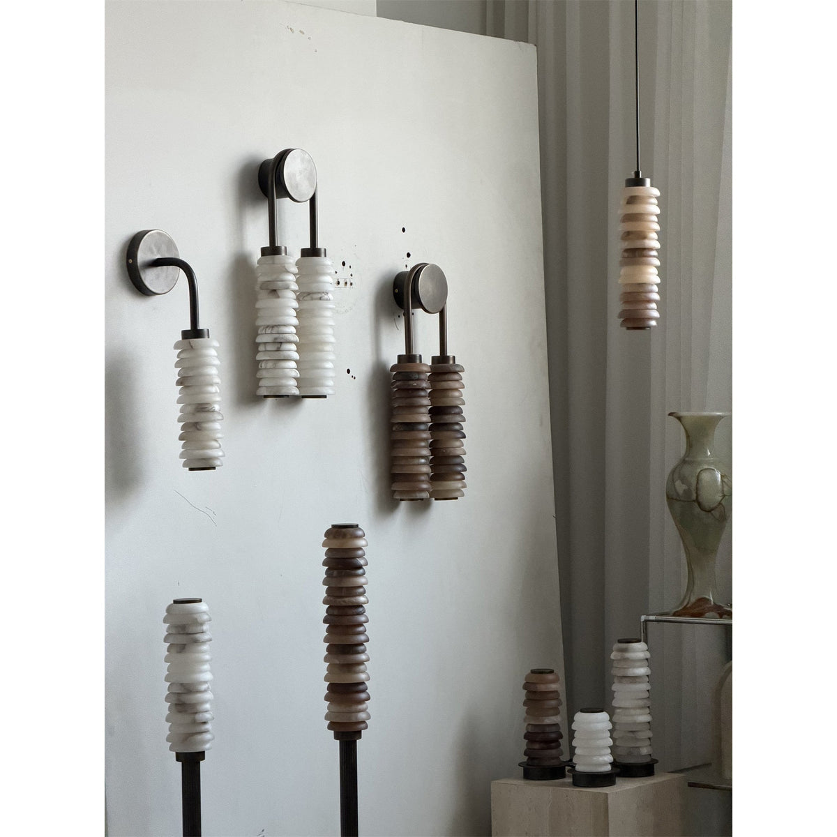 Eiroiella Alabaster zewnętrzna lampa stojąca