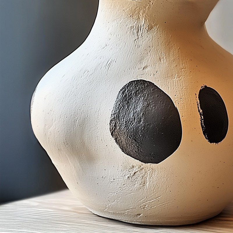 Pebble-Inlay rzeźbiona lampa stołowa z gipsu