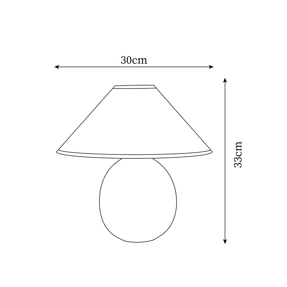 Calenena lampa stołowa z płótna imitującego fakturę drewna