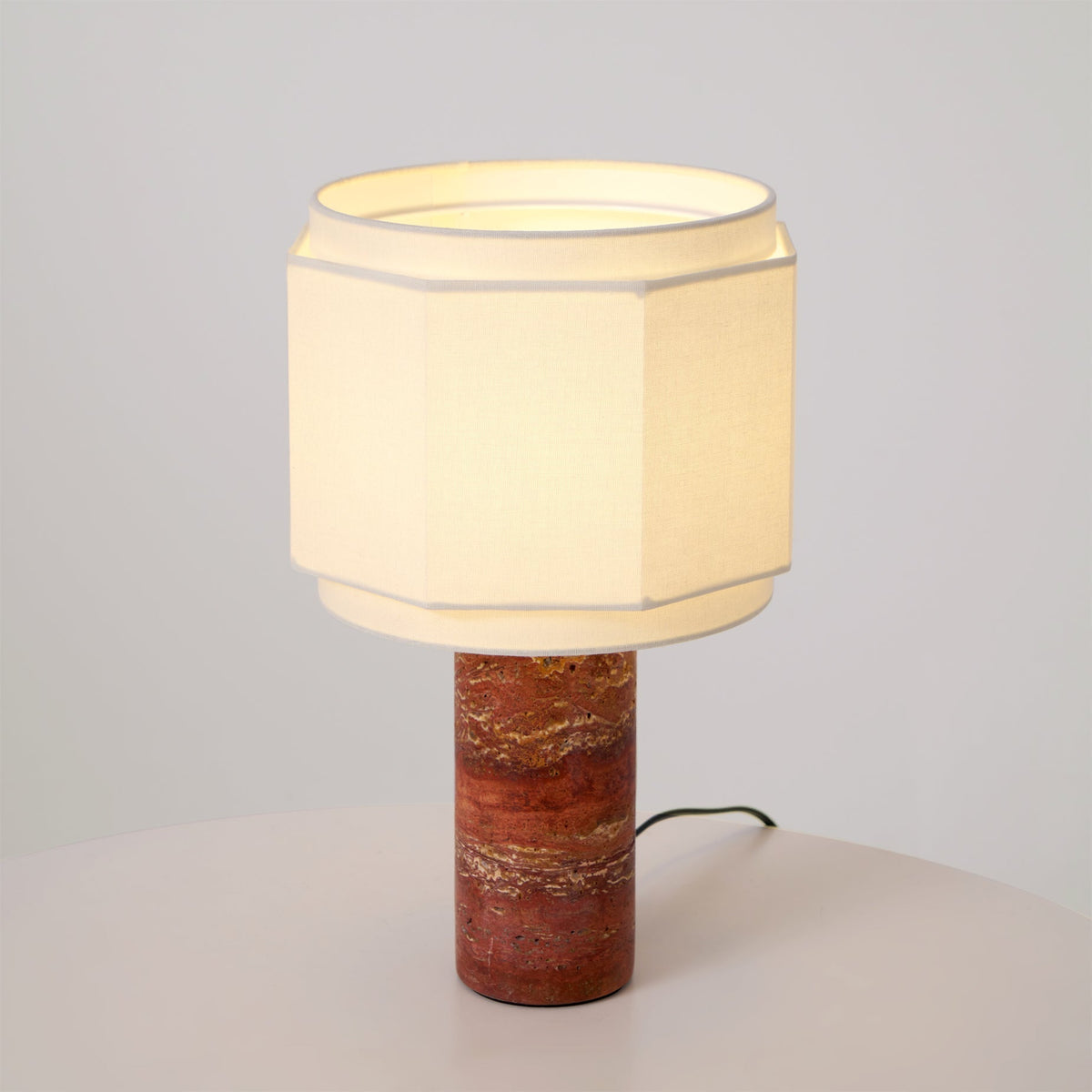 Eclipse geometryczna lampa stołowa ze szkła i marmuru