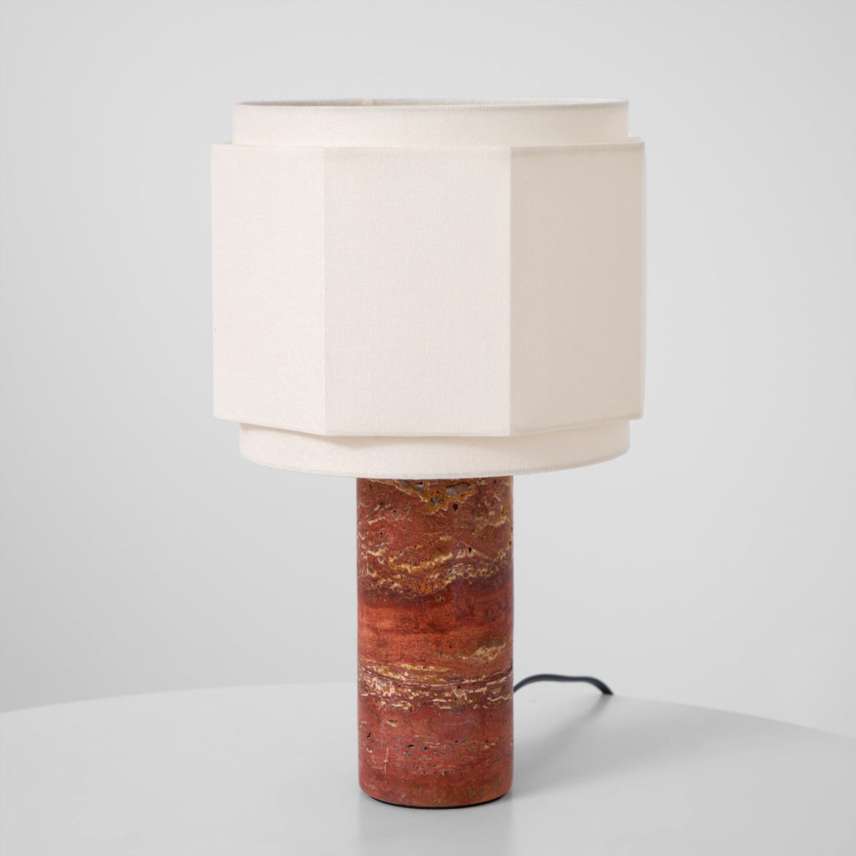 Eclipse geometryczna lampa stołowa ze szkła i marmuru