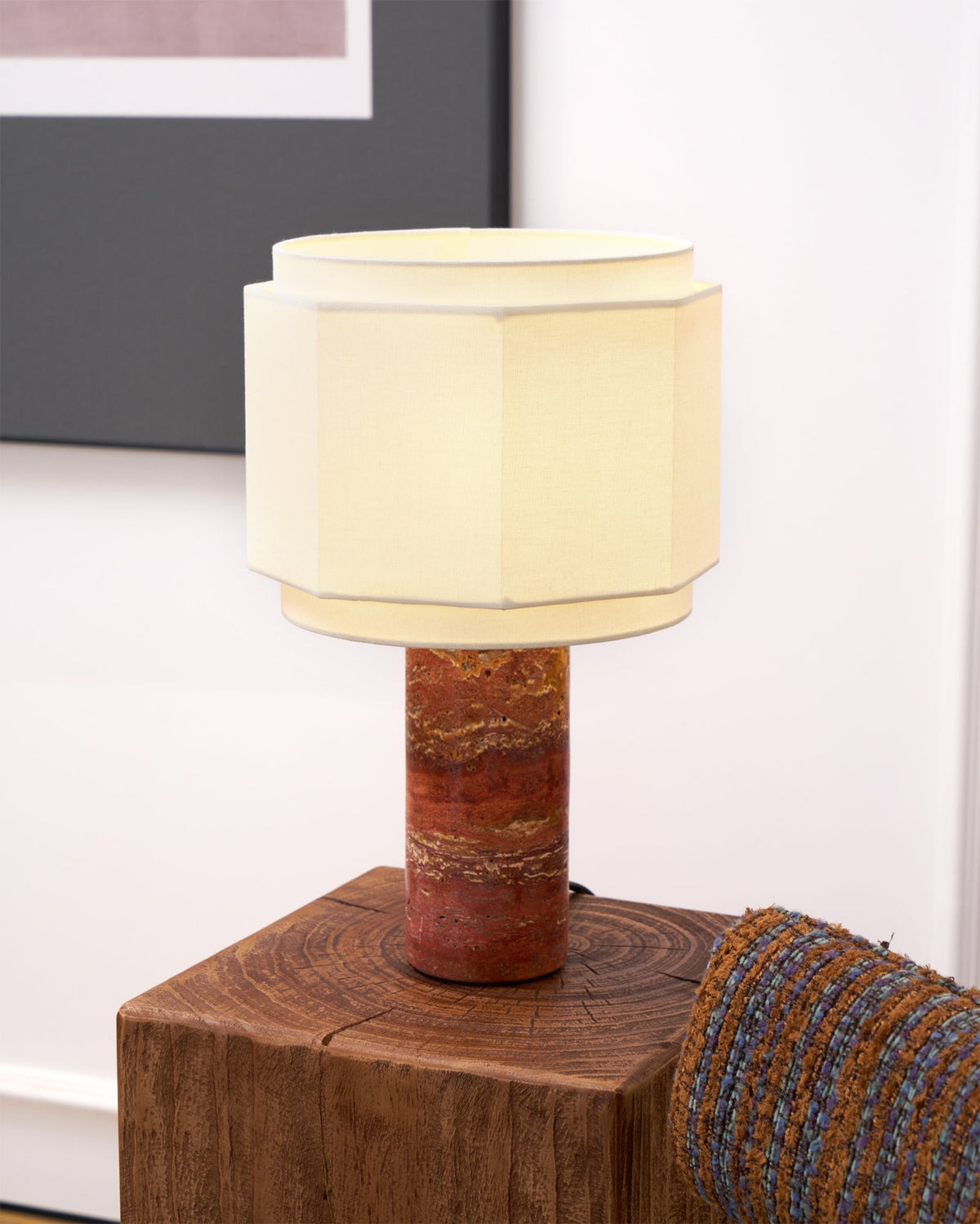 Eclipse geometryczna lampa stołowa ze szkła i marmuru