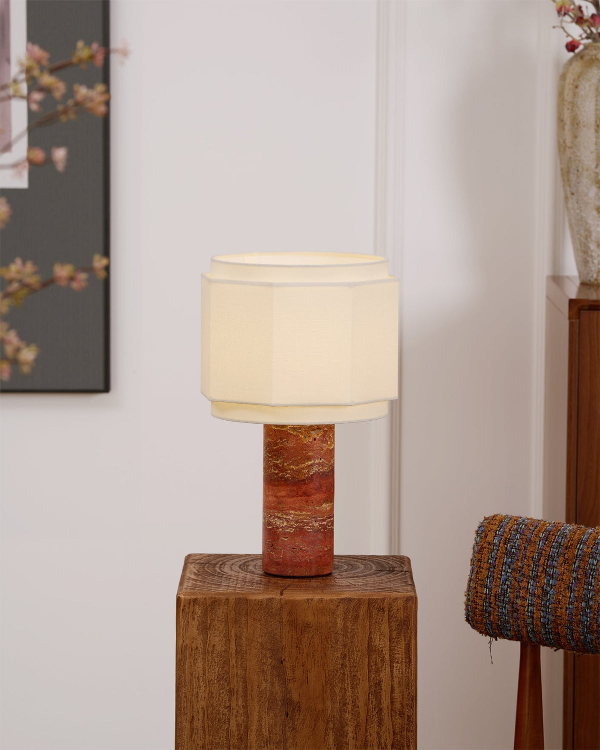 Eclipse geometryczna lampa stołowa ze szkła i marmuru