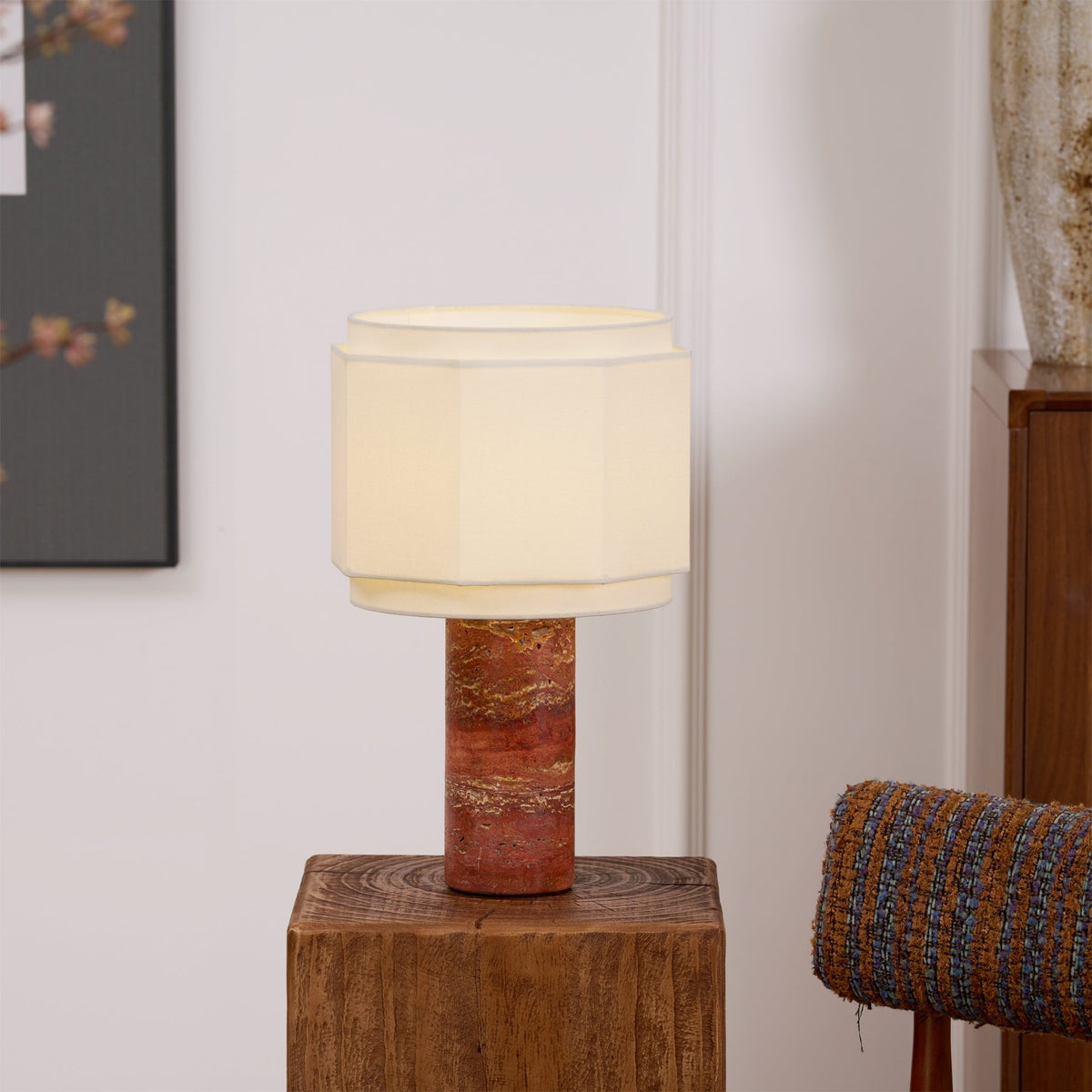 Eclipse geometryczna lampa stołowa ze szkła i marmuru
