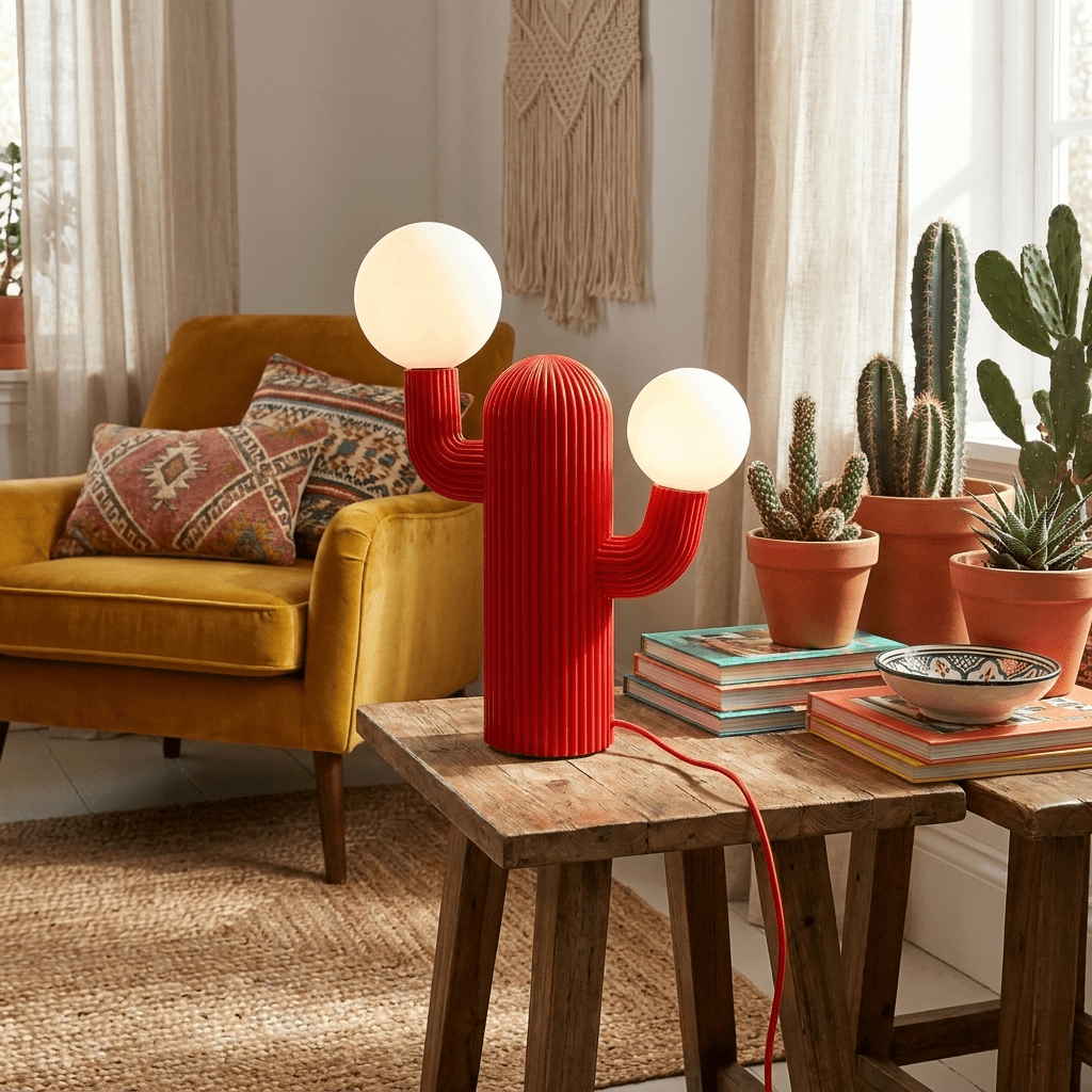 Lampa stołowa Lazlo w kształcie kaktusa