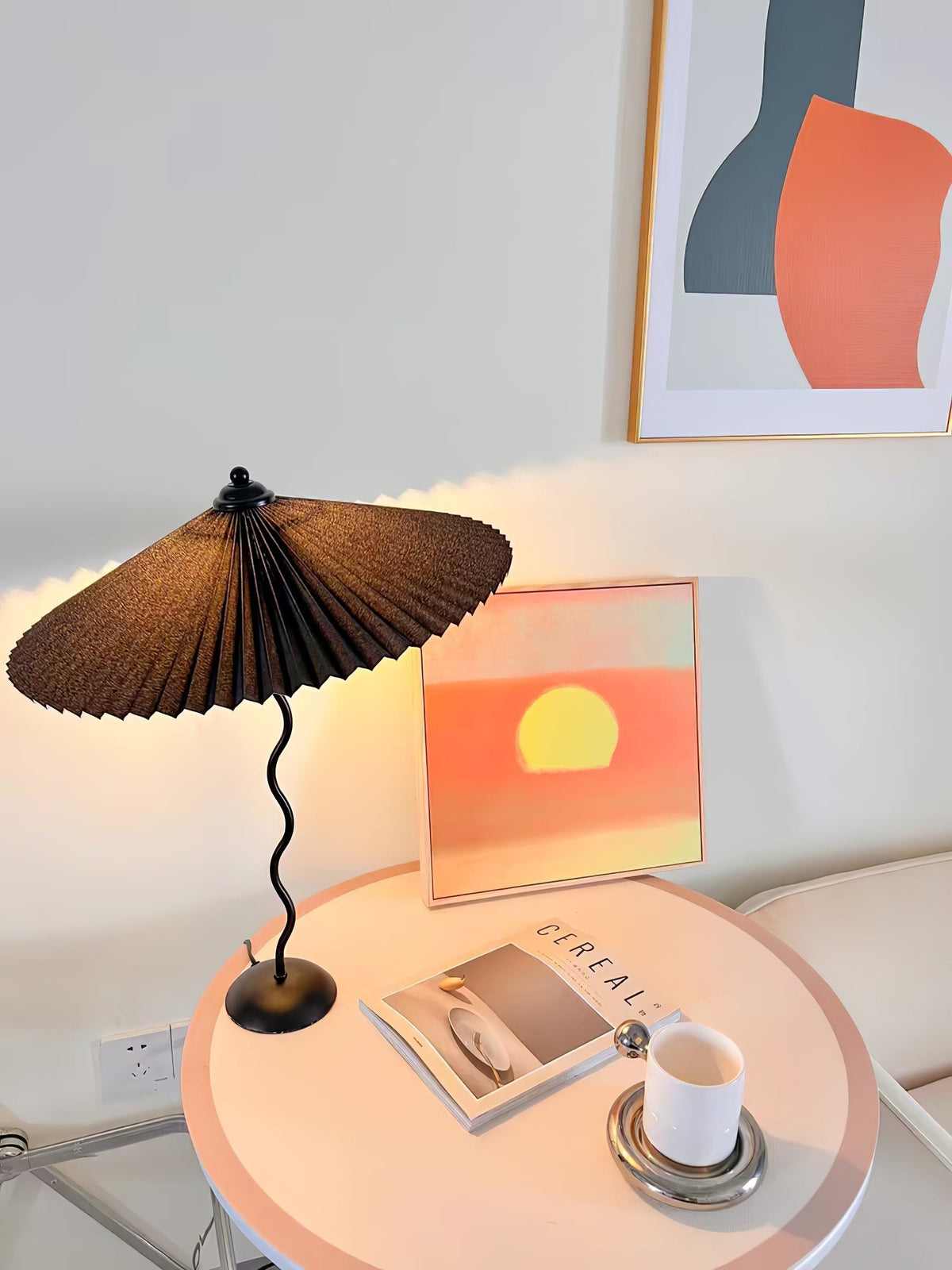 Krenis artystyczna lampa stołowa ze szkła
