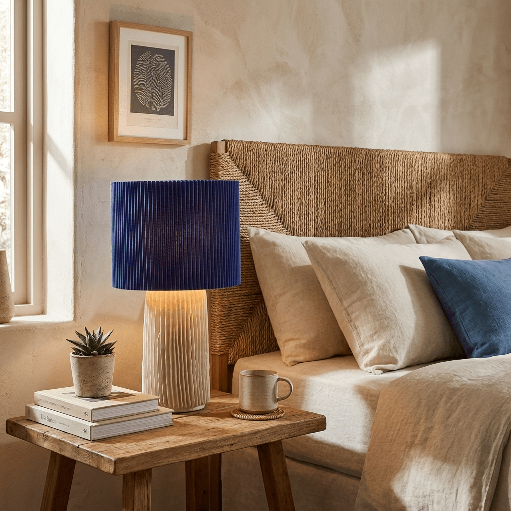 Lampa stołowa Adrielle z plisą