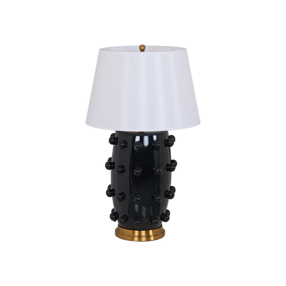 Nanex lampa stołowa ze szkła ceramicznego i płótna