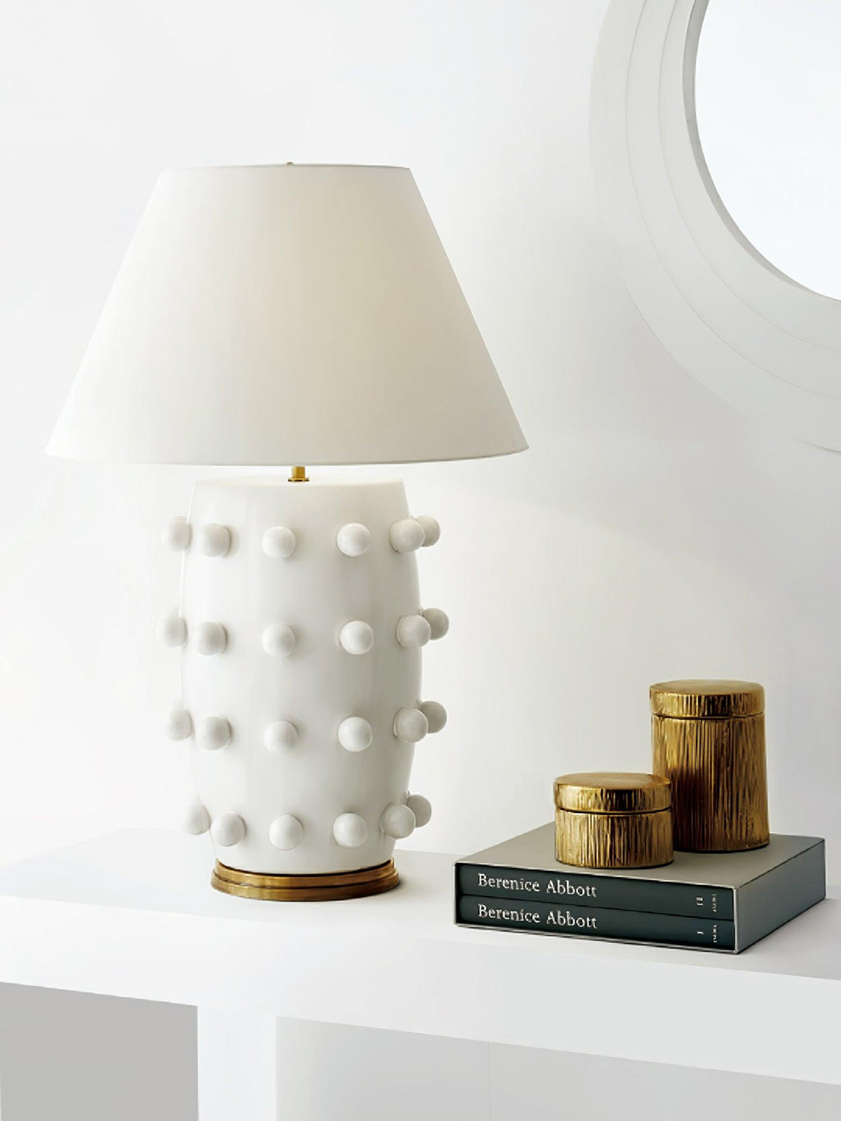 Nanex lampa stołowa ze szkła ceramicznego i płótna