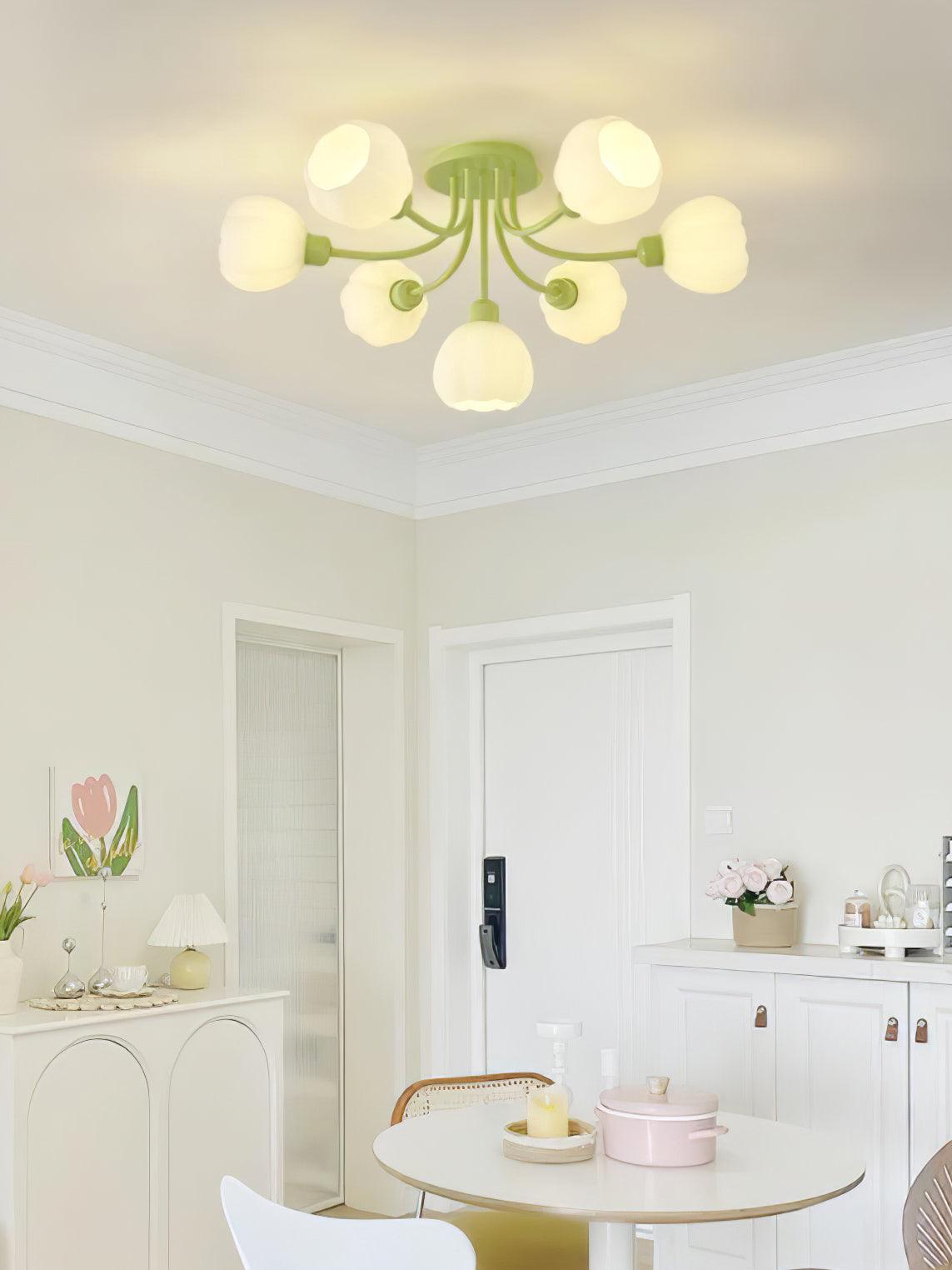 Zenorarae Elegance Matcha żyrandol sufitowy ze szkła