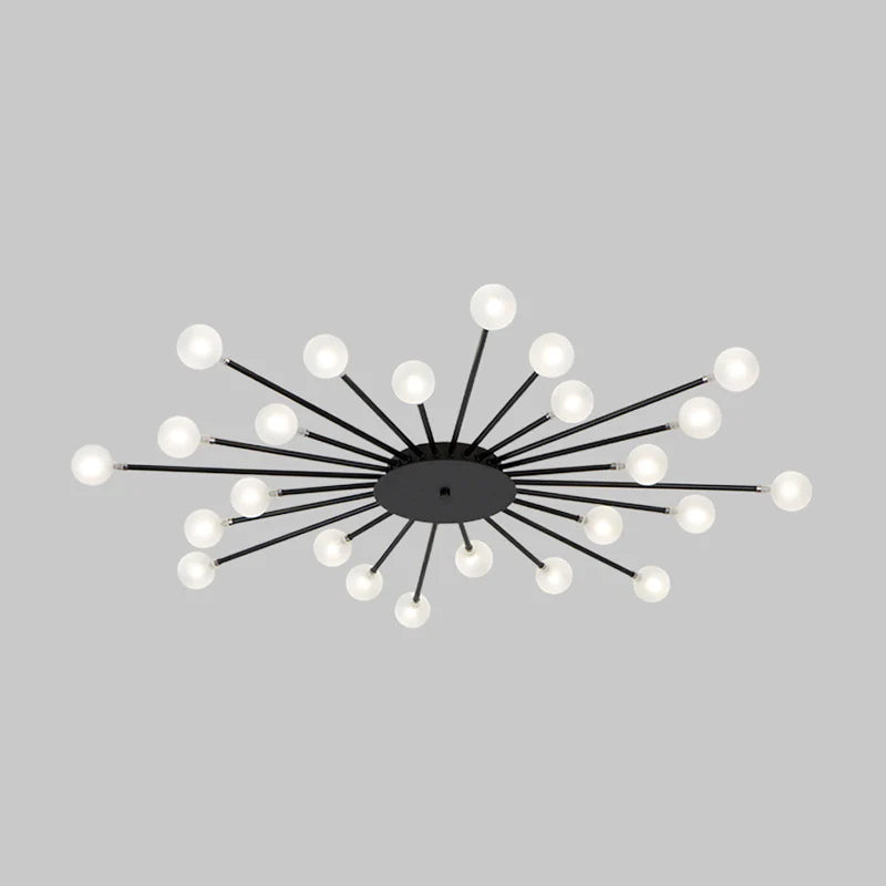 Arisha nordycka lampa sufitowa montowana bezpośrednio LED złoto/czarny metal salon