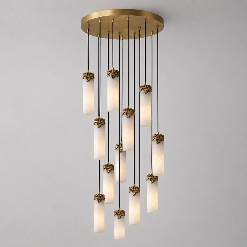 Eiralena Cascad Alabaster żyrandol