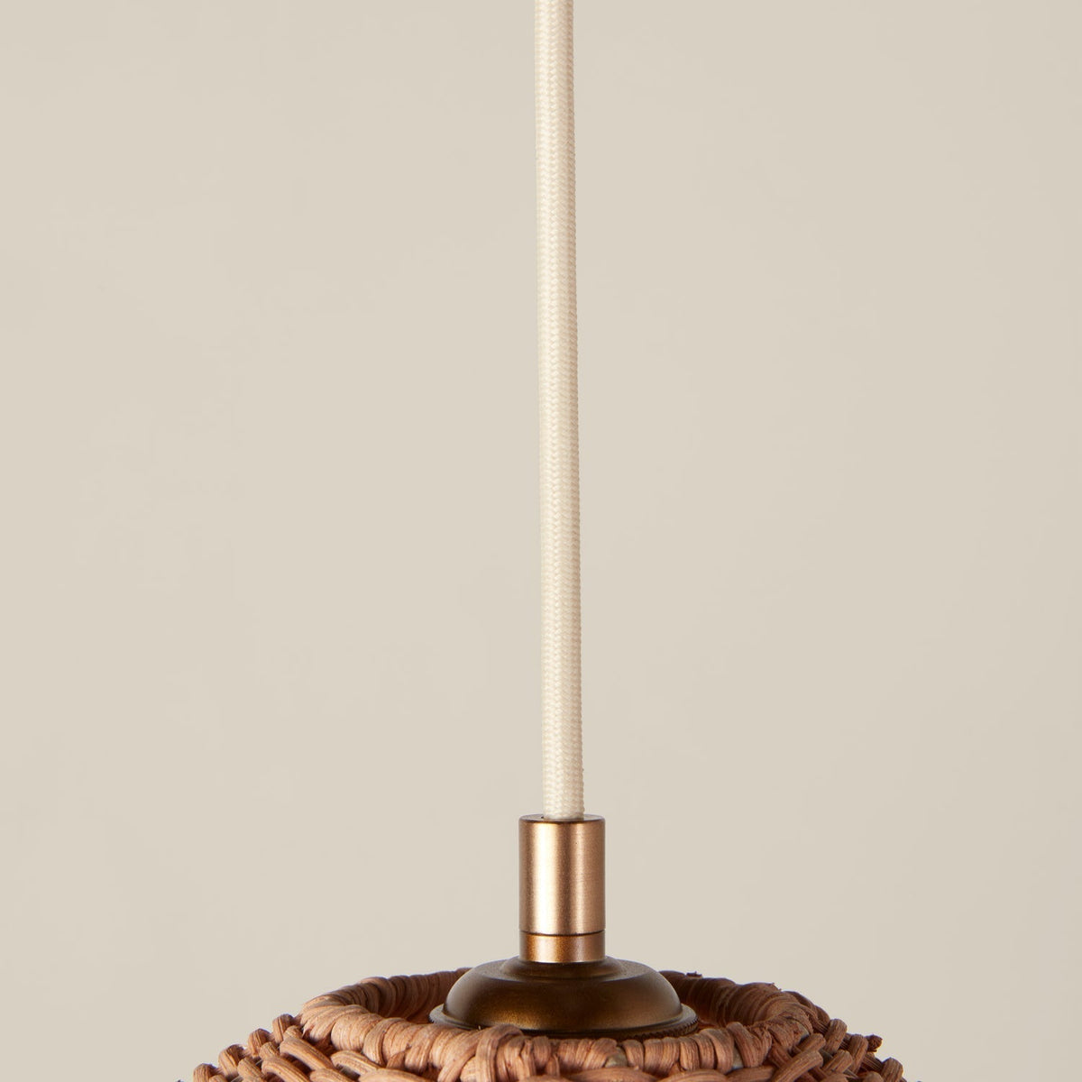 Kasbah wisząca lampa stożkowa z rattanu