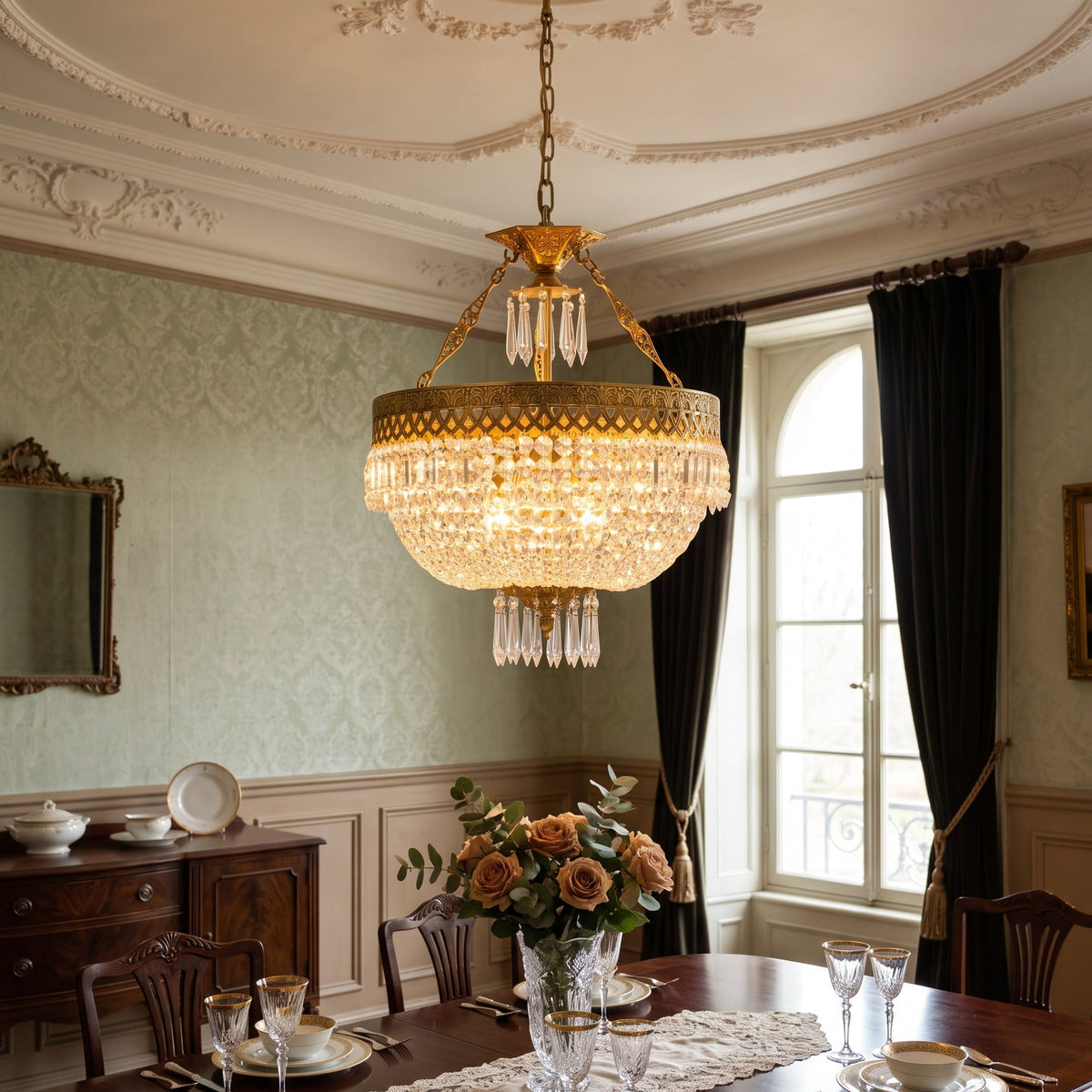 Kestford Lampa Wisząca Filigranowy Z Mosiądzu