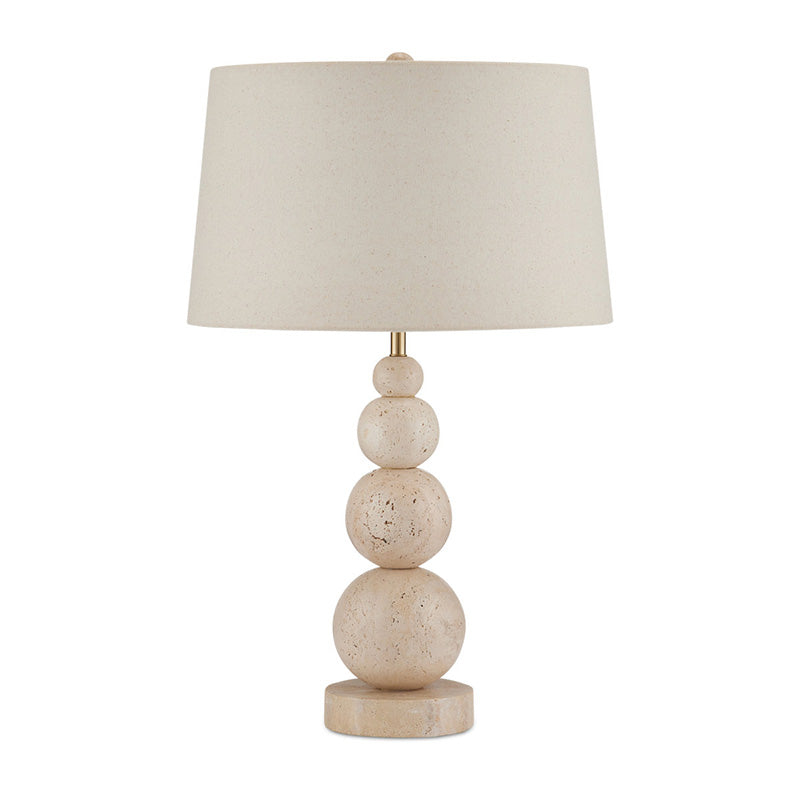 Lampa stołowa Velior z kamienia trawertynowego