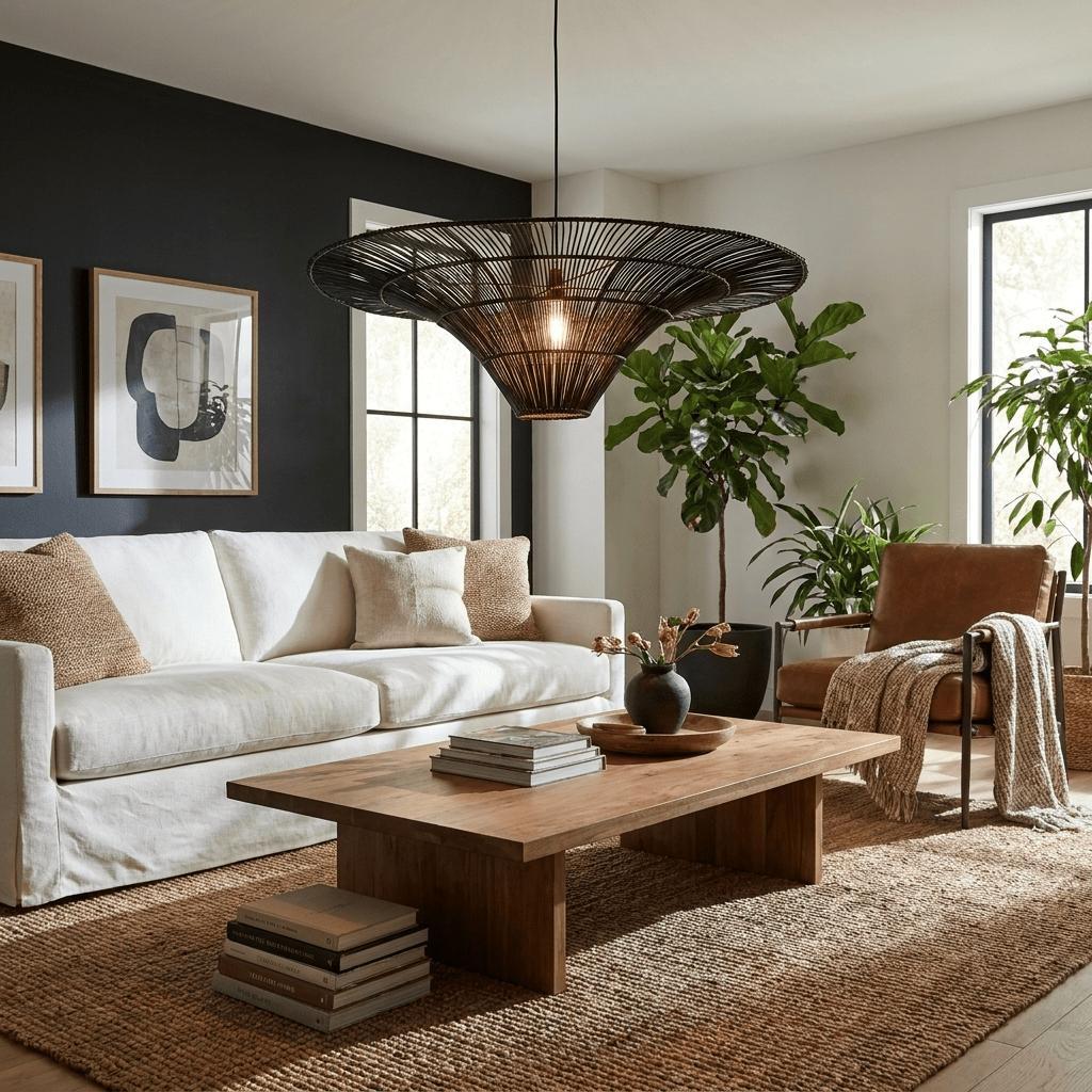 Rattan lampa wisząca
