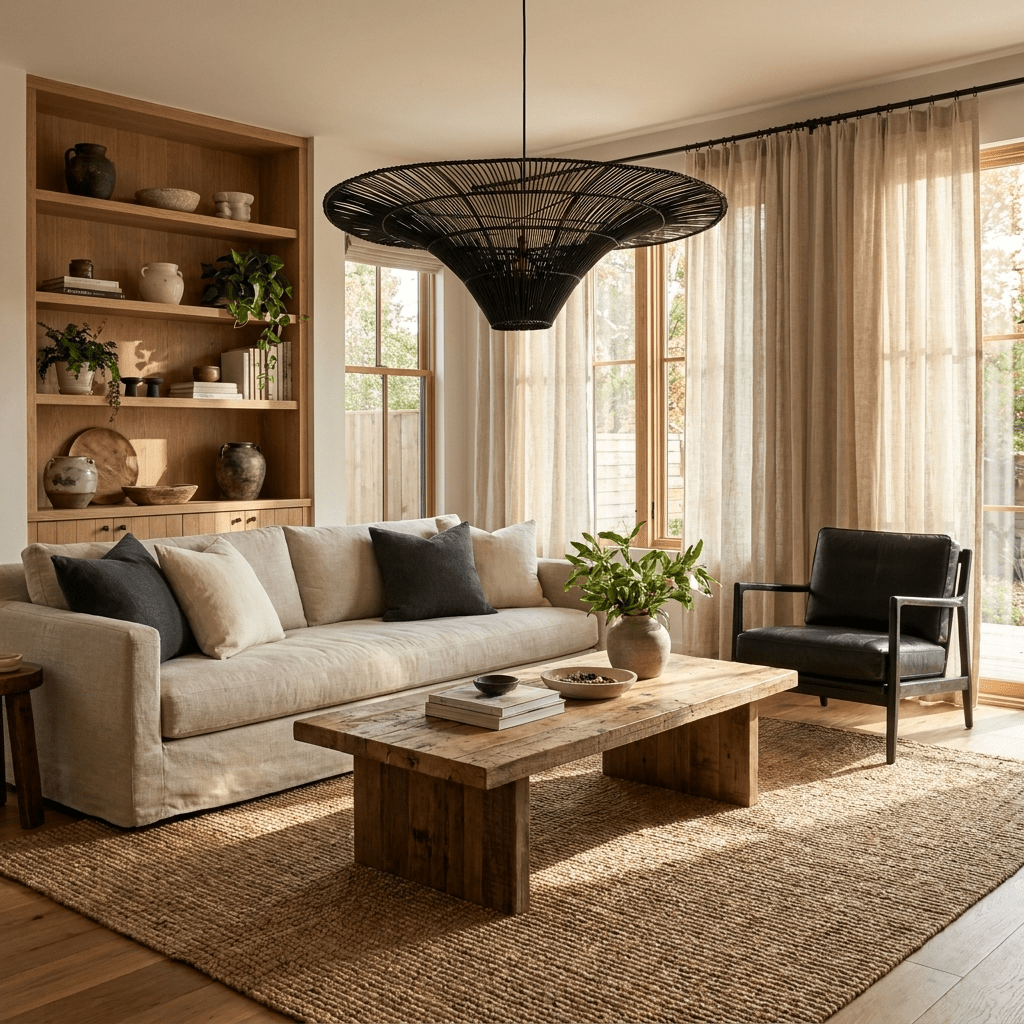 Rattan lampa wisząca