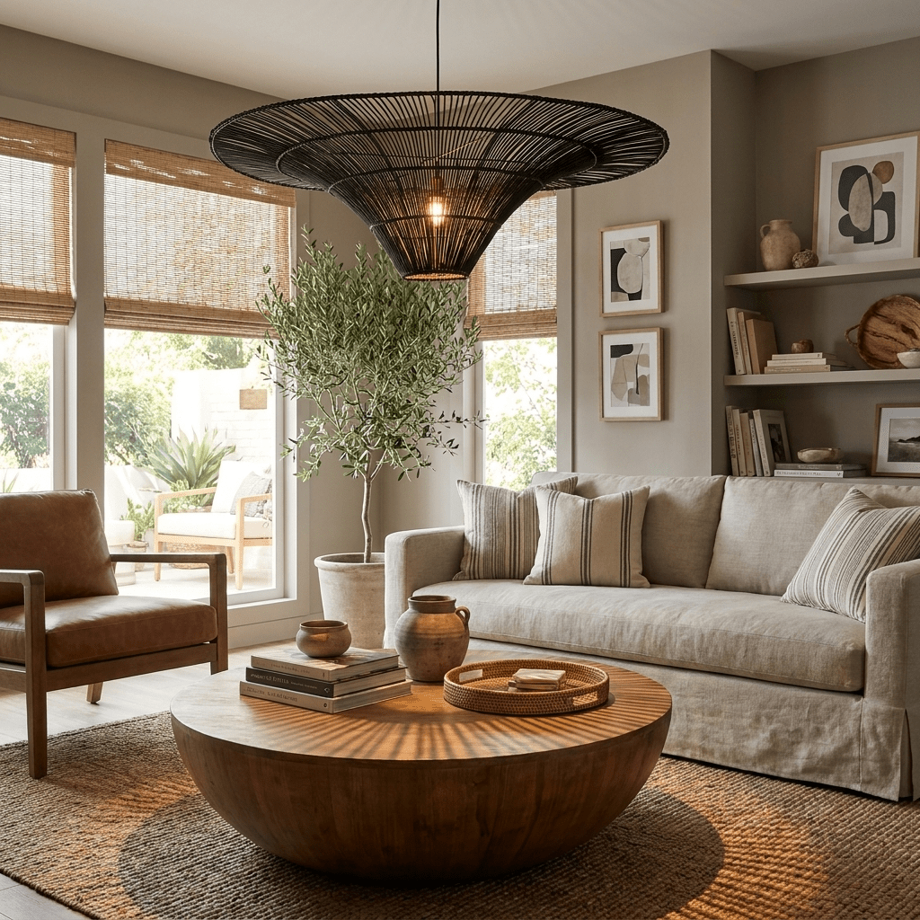Rattan lampa wisząca