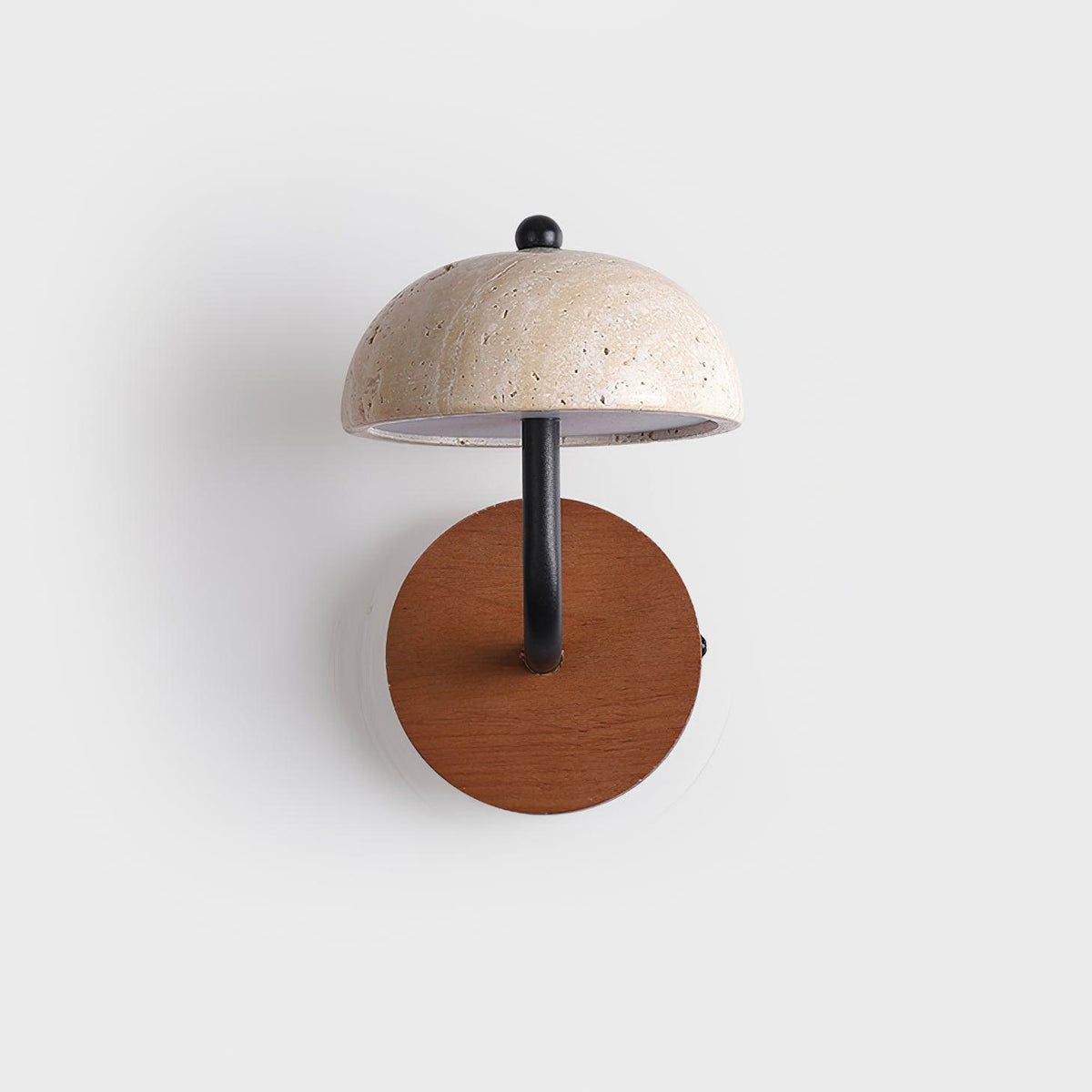 Solaro lampa ścienna Travertine półkopuła osłona