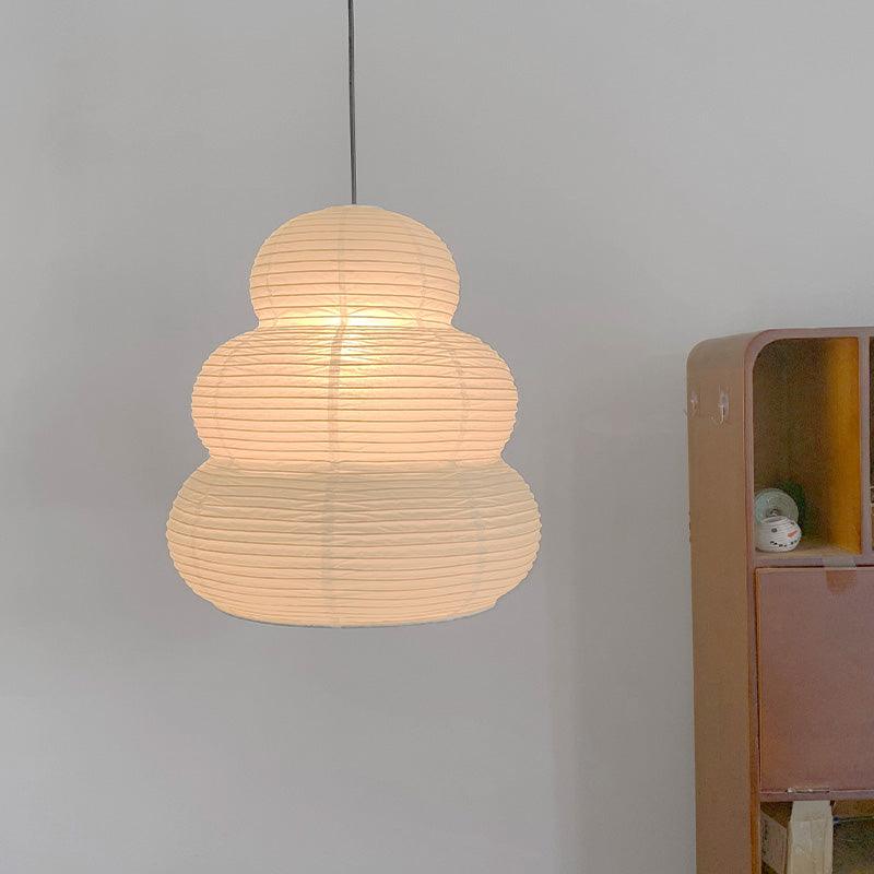 Solara lampa wisząca z papieru washi wielopoziomowa latarnia japońska do salonu