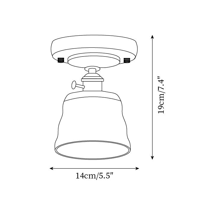 Elano lampa sufitowa Ambra ze szkła i drewna