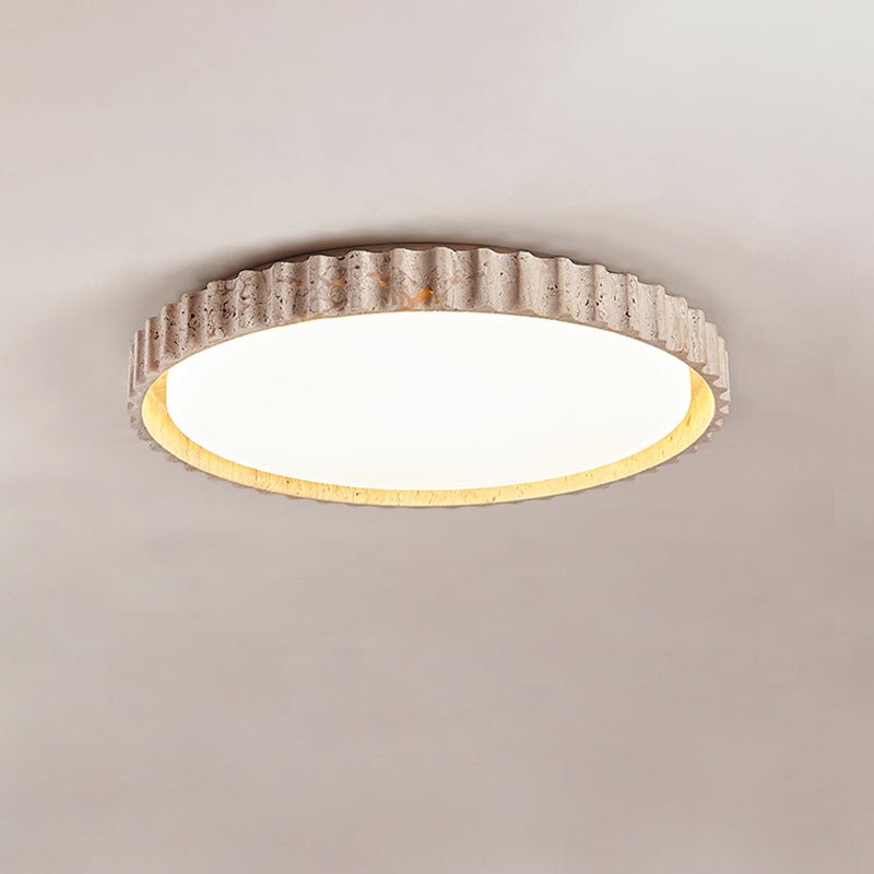 Obsidian Fluted Ring Travertine lampa sufitowa