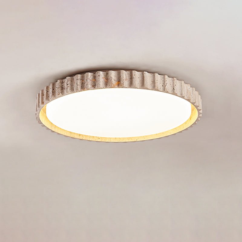 Obsidian Fluted Ring Travertine lampa sufitowa
