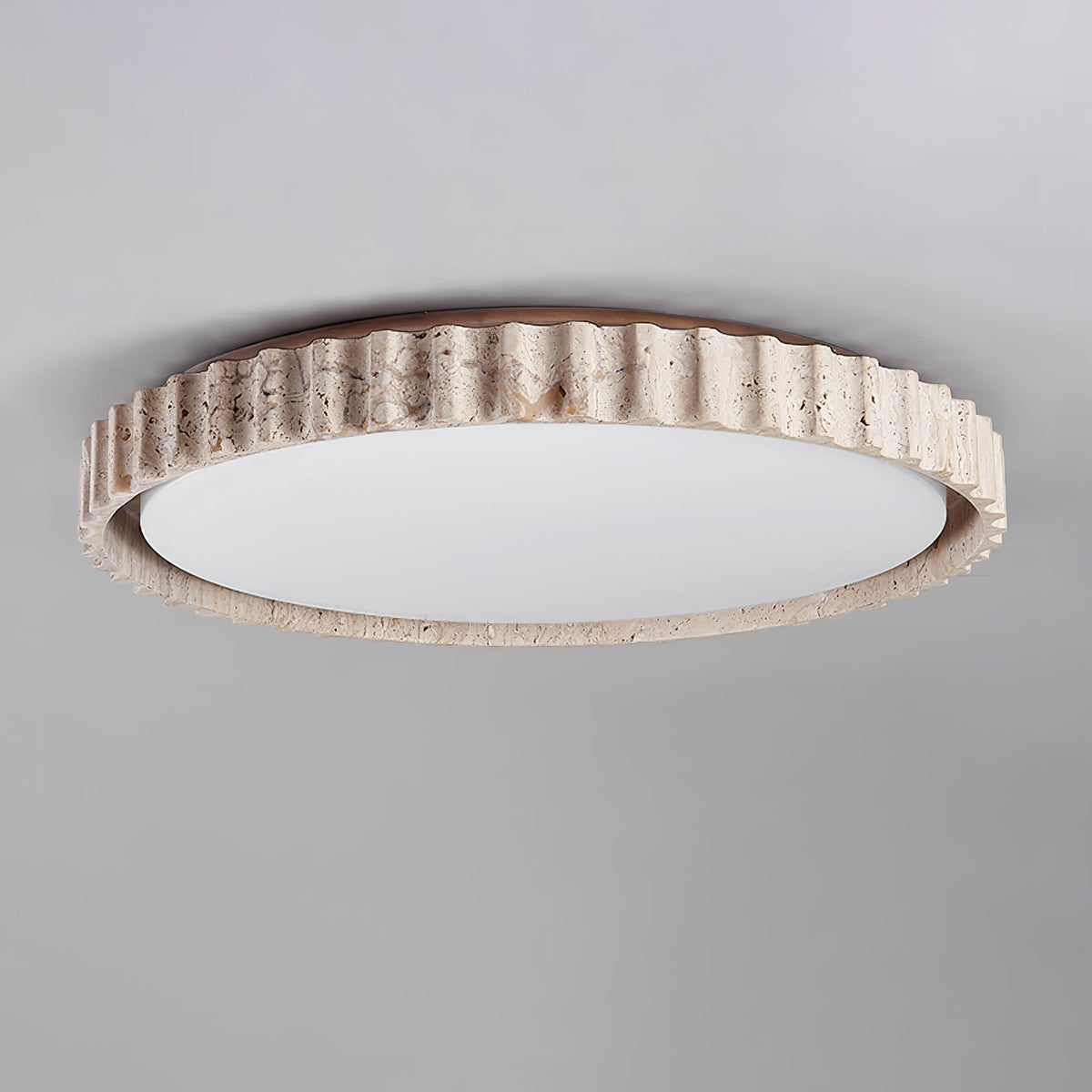Obsidian Fluted Ring Travertine lampa sufitowa