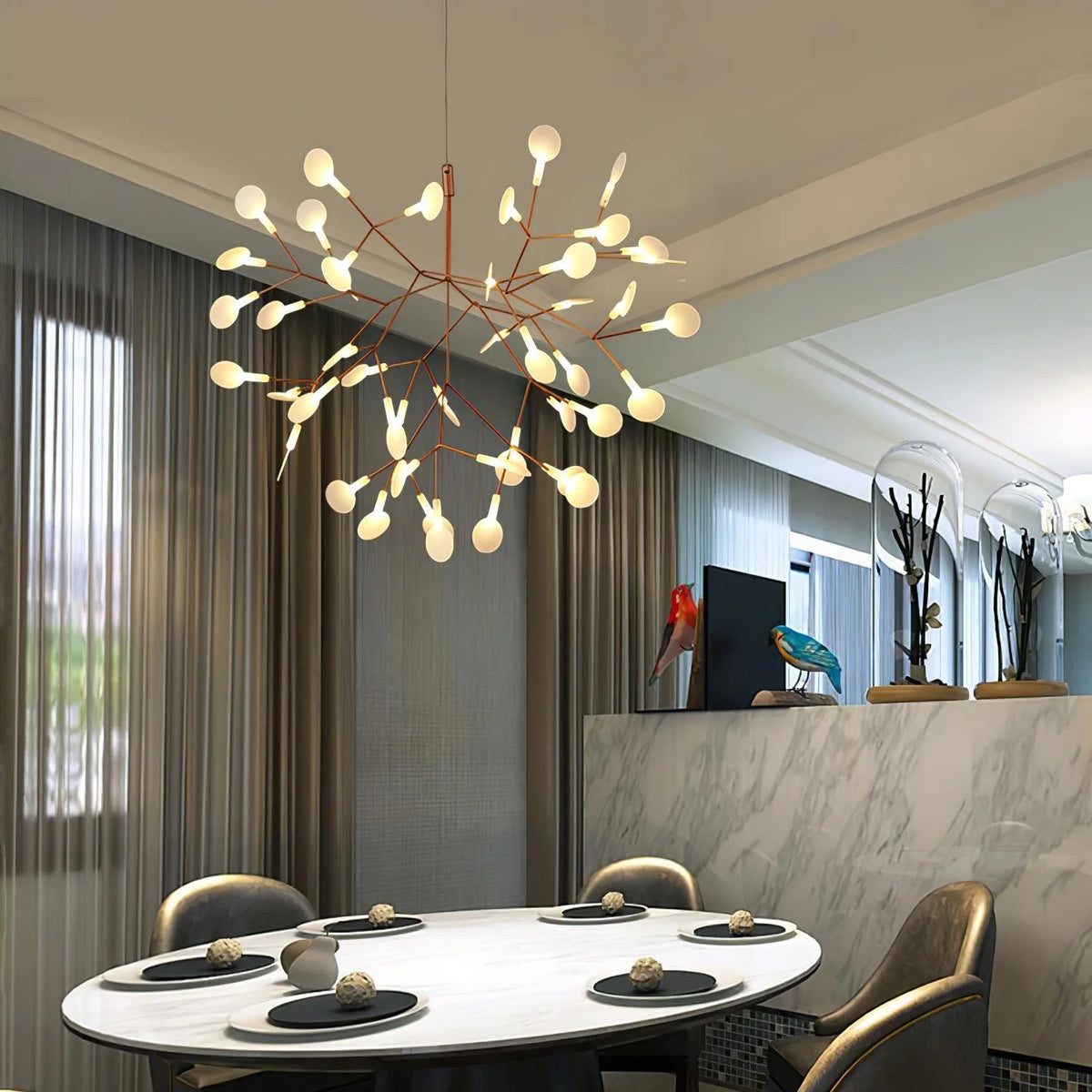 Lior żyrandol w stylu Art Deco Firefly Unikalny. Salon / Sypialnia
