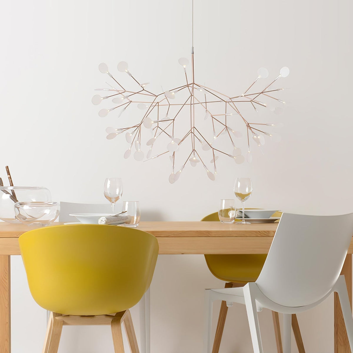 Auroreon żyrandol Rose Gold Firefly LED Branch
