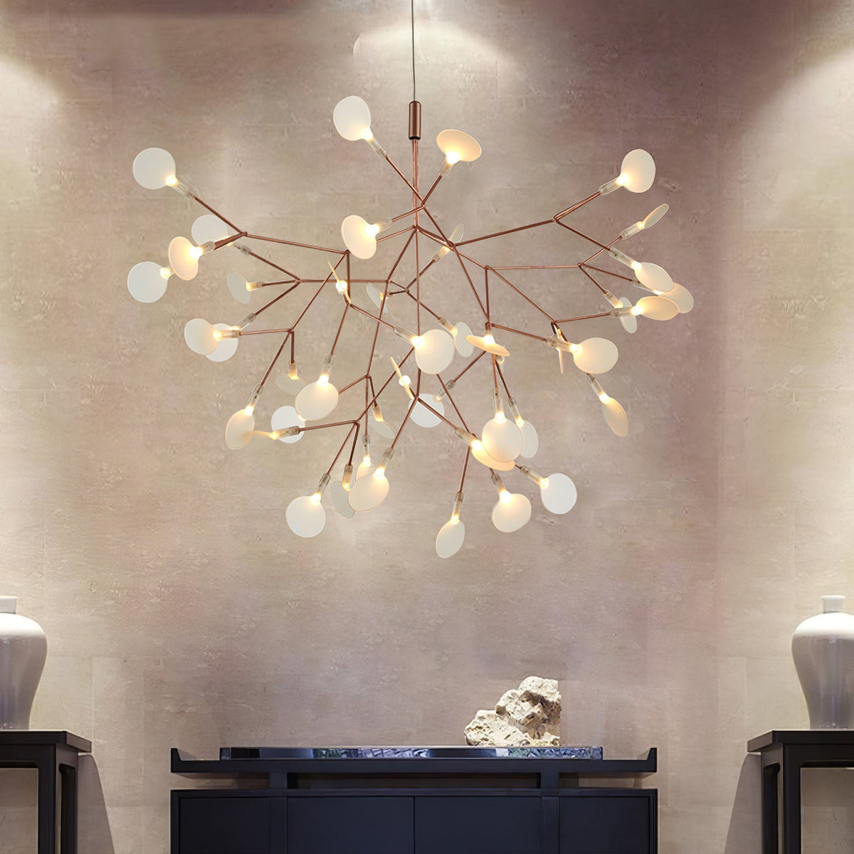 Auroreon żyrandol Rose Gold Firefly LED Branch