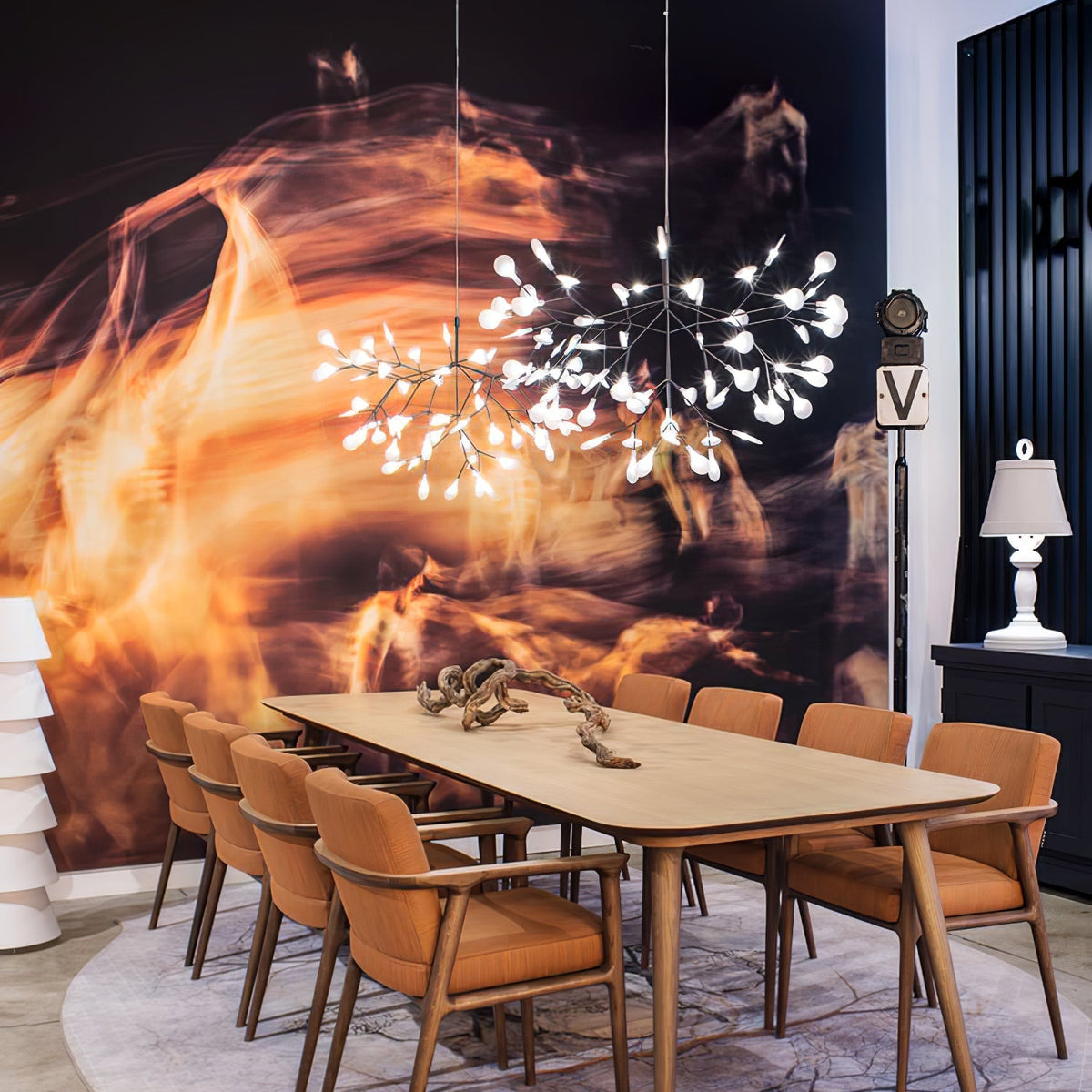 Auroreon żyrandol Rose Gold Firefly LED Branch