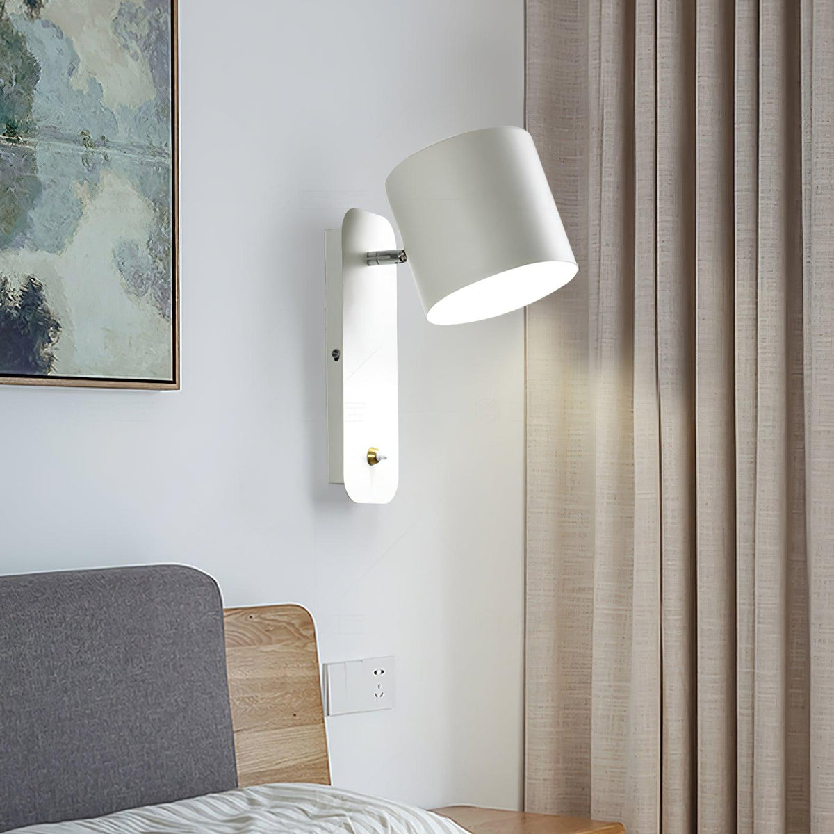 Quella regulowana lampa ścienna w kształcie cylindra
