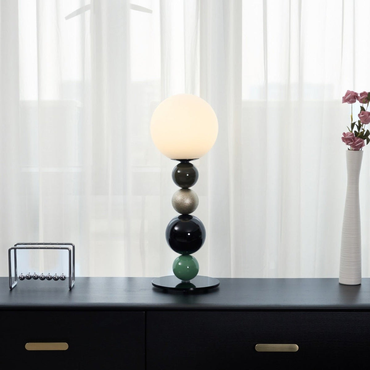 Orbital Balls lampa stołowa ze szkła