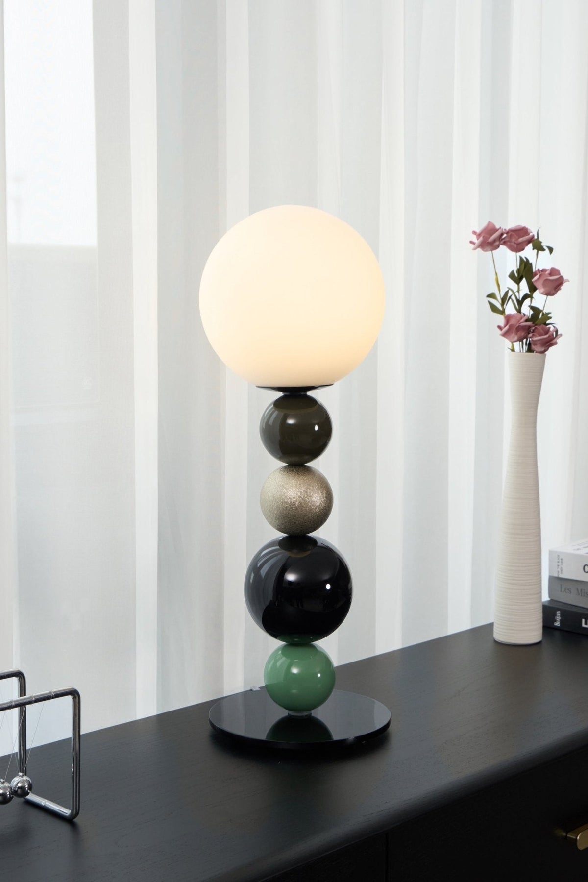 Orbital Balls lampa stołowa ze szkła